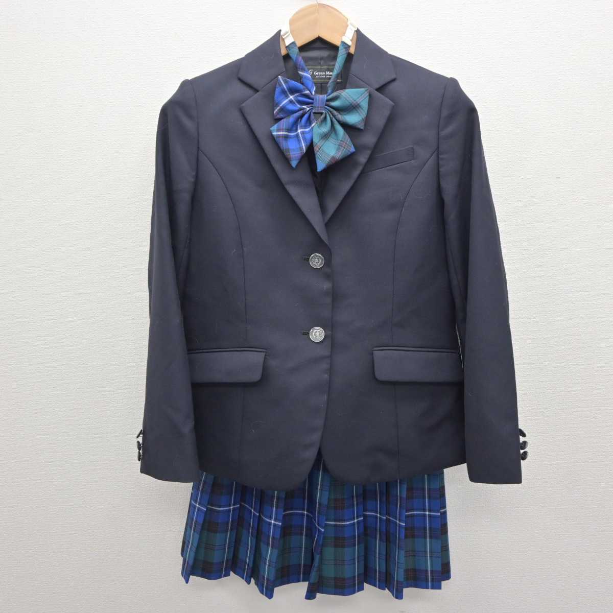 【中古】 ヒューマンキャンパス高等学校 女子制服 3点 (ブレザー・スカート) sf063390