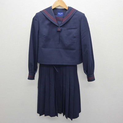 【中古】神奈川県 松林中学校 女子制服 3点 (セーラー服・ジャンパースカート・スカート) sf063391