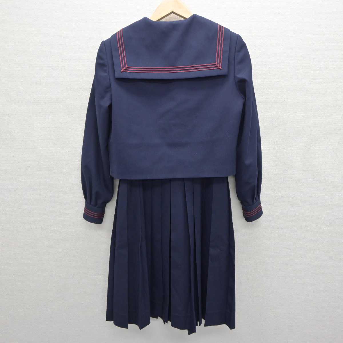 【中古】神奈川県 松林中学校 女子制服 3点 (セーラー服・ジャンパースカート・スカート) sf063391