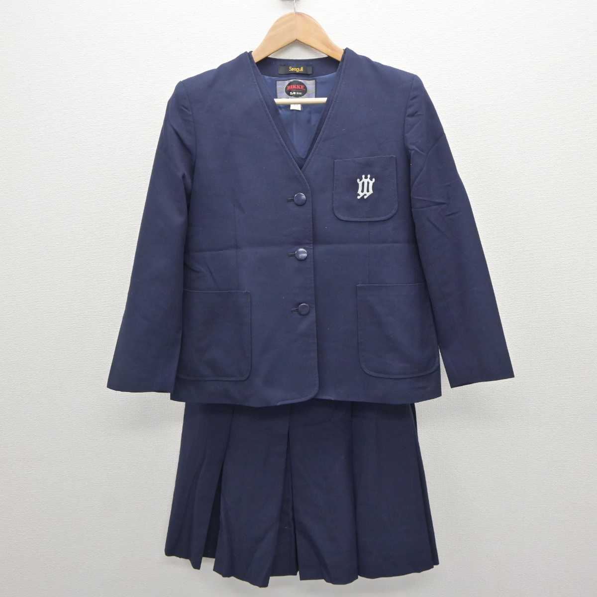 【中古】神奈川県 西谷中学校 女子制服 3点 (ブレザー・ベスト・スカート) sf063397