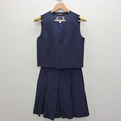 【中古】神奈川県 西谷中学校 女子制服 3点 (ブレザー・ベスト・スカート) sf063397