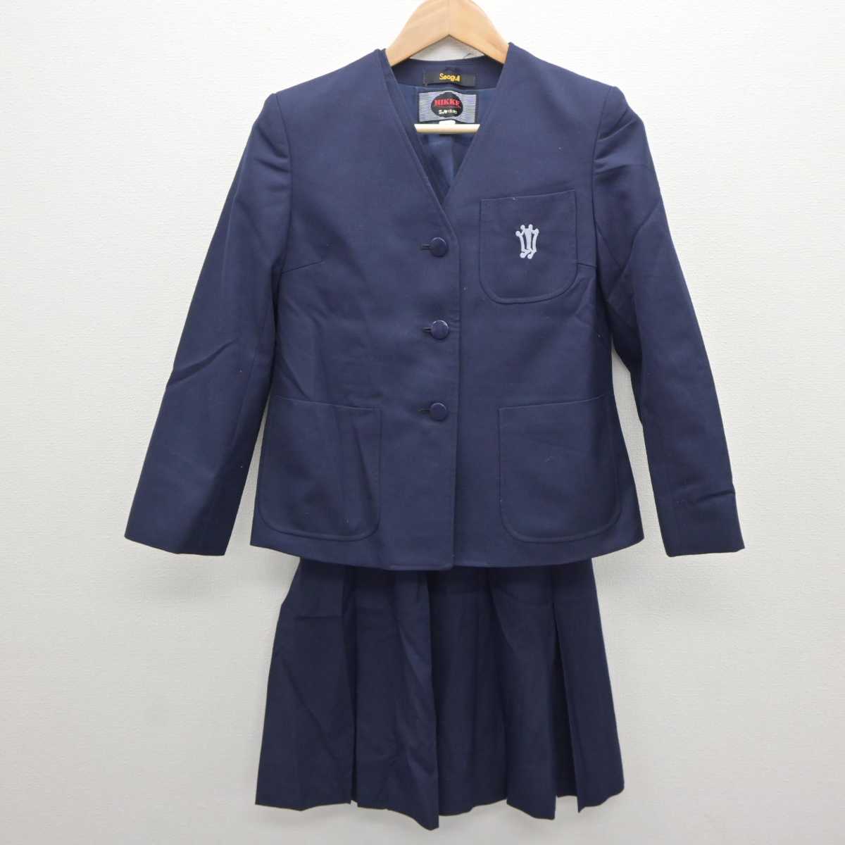 【中古】神奈川県 西谷中学校 女子制服 3点 (ブレザー・ベスト・スカート) sf063398