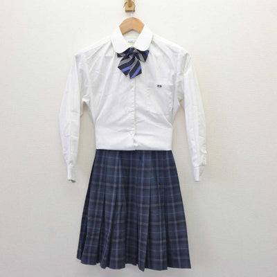 【中古】鳥取県 鳥取湖陵高等学校 女子制服 4点 (ブレザー・シャツ・スカート) sf063405