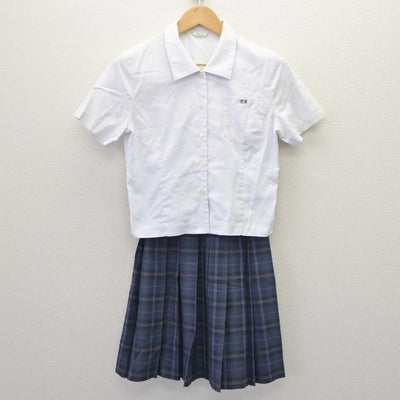 【中古】鳥取県 鳥取湖陵高等学校 女子制服 2点 (シャツ・スカート) sf063407