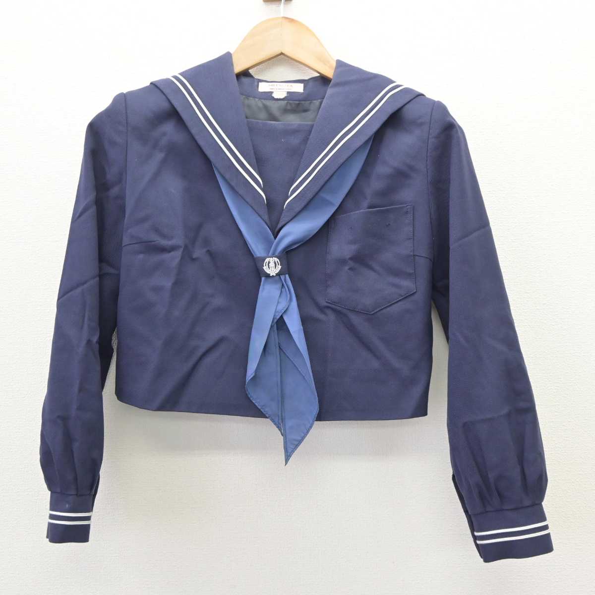 【中古】熊本県 出水南中学校 女子制服 3点 (セーラー服・ジャンパースカート) sf063408