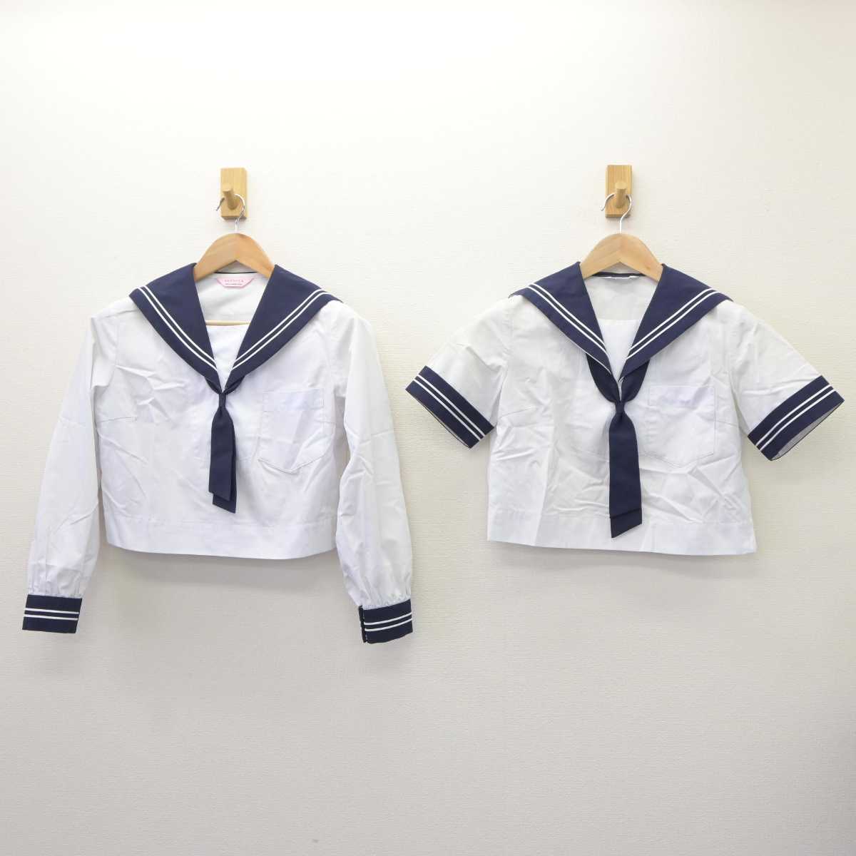 【中古】熊本県 出水南中学校 女子制服 3点 (セーラー服) sf063409