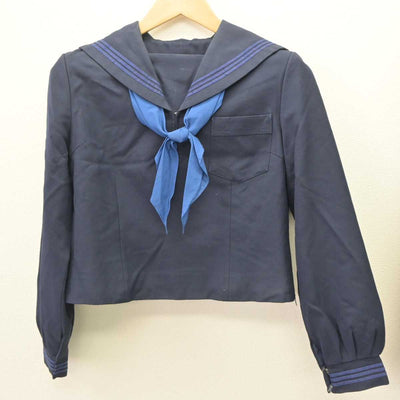 【中古】茨城県 龍ケ崎市立城西中学校 女子制服 3点 (セーラー服・スカート) sf063431