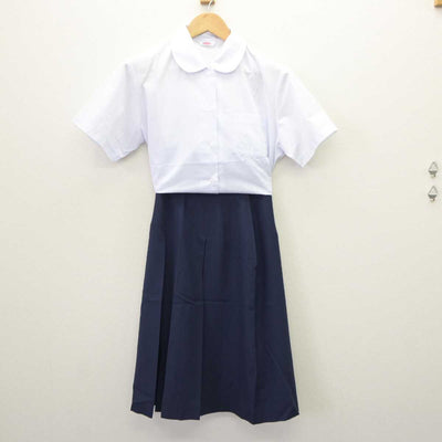 【中古】茨城県 龍ケ崎市立城西中学校 女子制服 3点 (ベスト・シャツ・スカート) sf063433