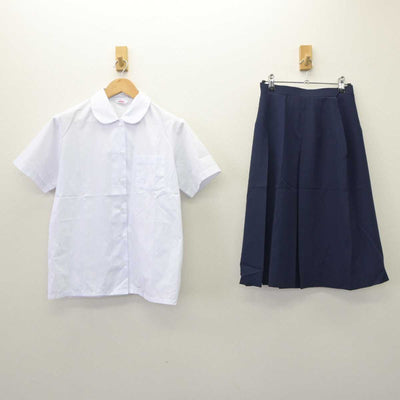 【中古】茨城県 龍ケ崎市立城西中学校 女子制服 3点 (ベスト・シャツ・スカート) sf063433