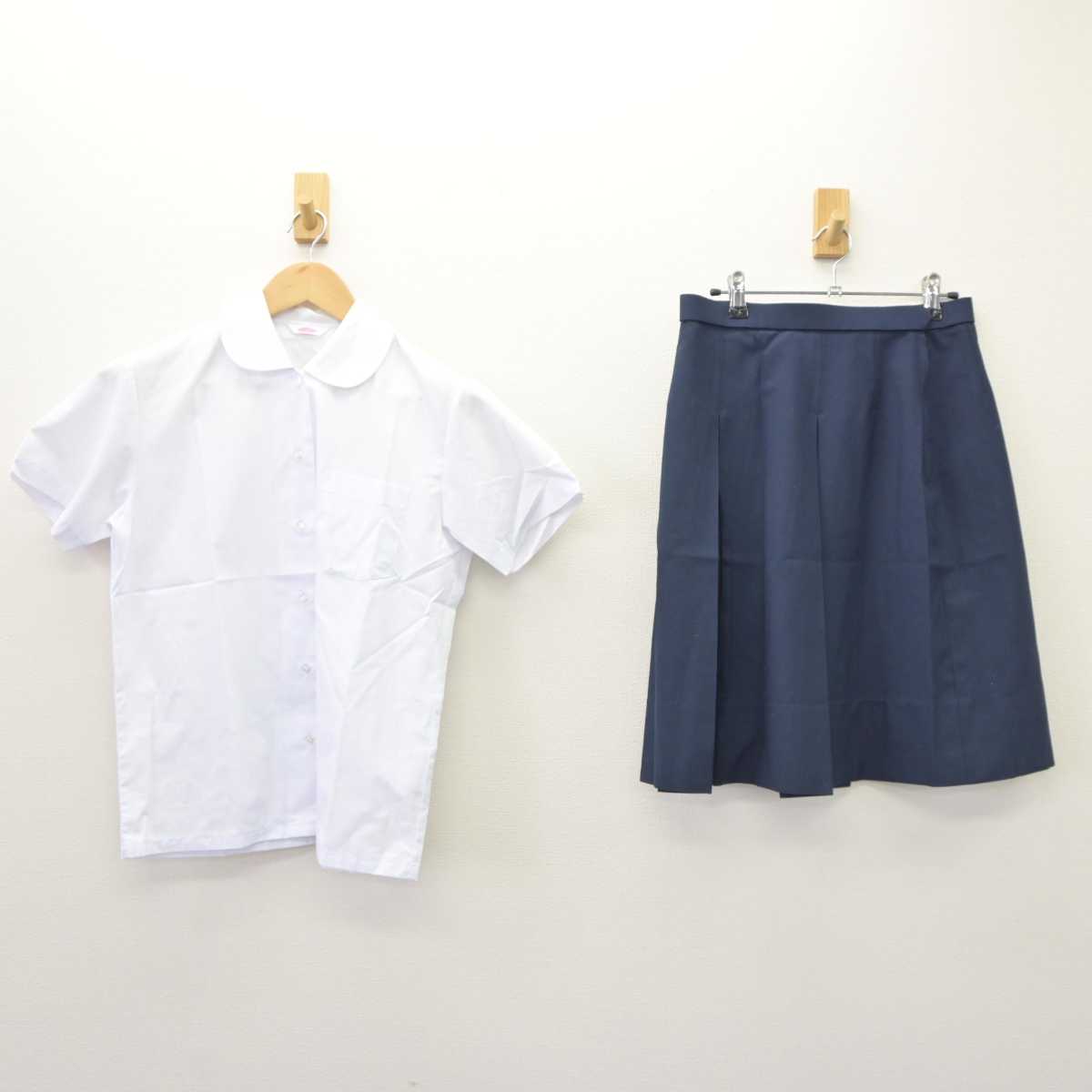 【中古】茨城県 龍ケ崎市立城西中学校 女子制服 2点 (シャツ・スカート) sf063434