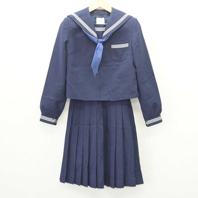 【中古】富山県 射水市立大門中学校 女子制服 3点 (セーラー服・スカート) sf063435