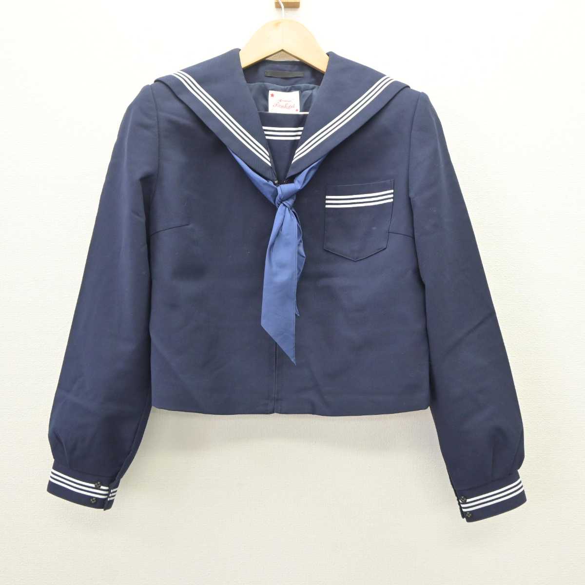 【中古】富山県 射水市立大門中学校 女子制服 3点 (セーラー服・スカート) sf063435