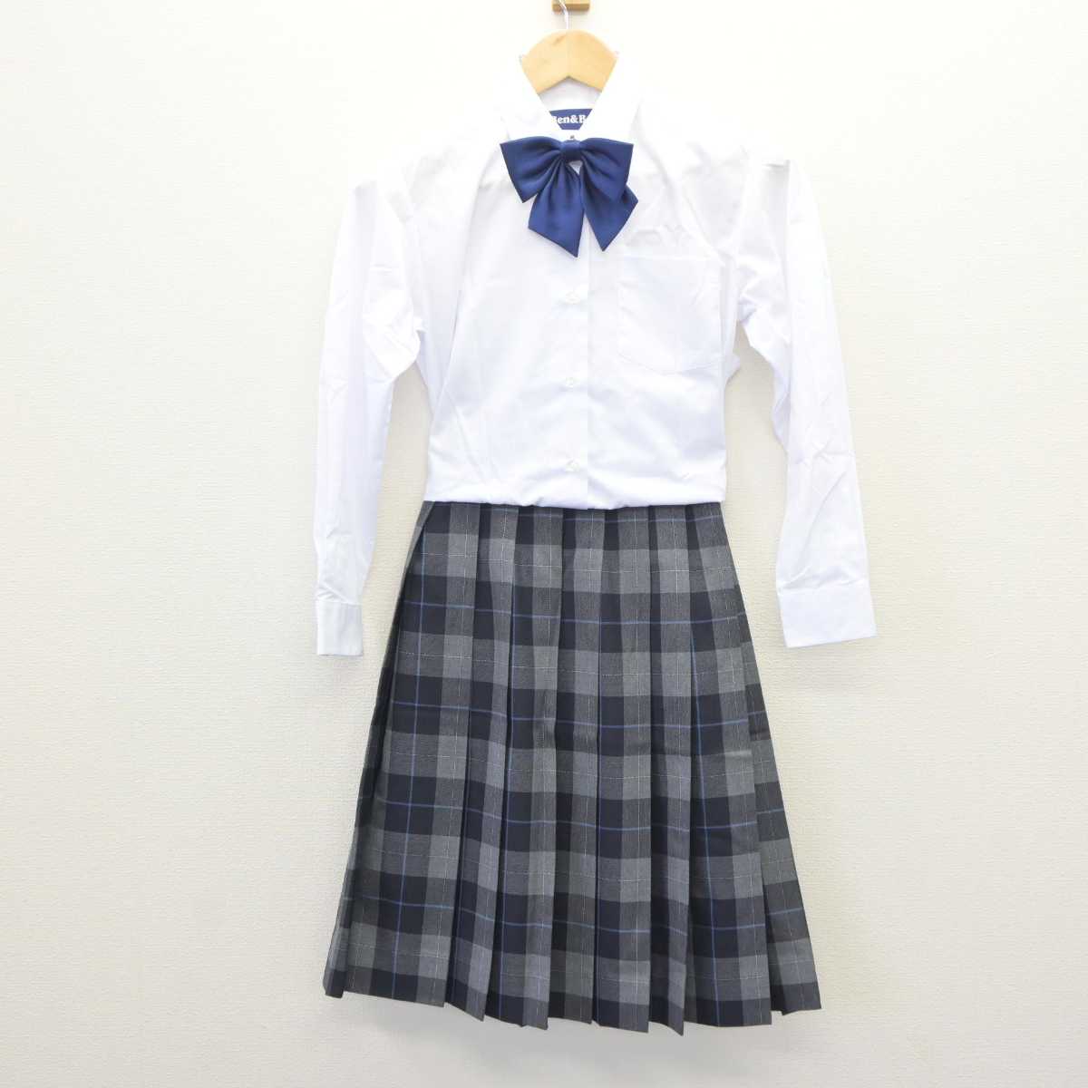 【中古】東京都 志村第一中学校 女子制服 5点 (ブレザー・シャツ・スカート) sf063437