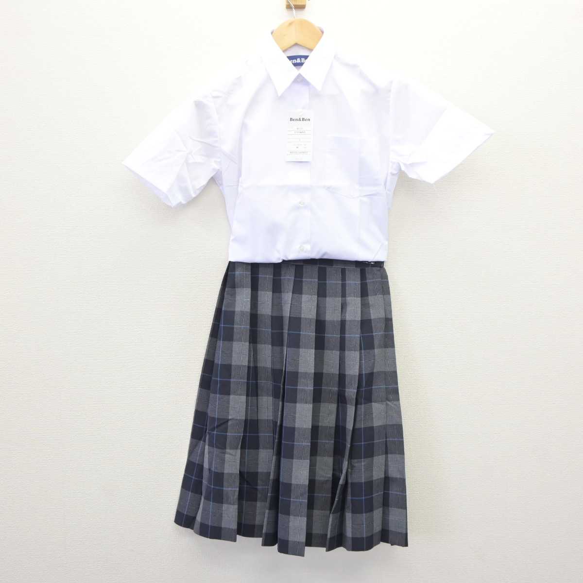 【中古】東京都 志村第一中学校 女子制服 3点 (ニットベスト・シャツ・スカート) sf063438