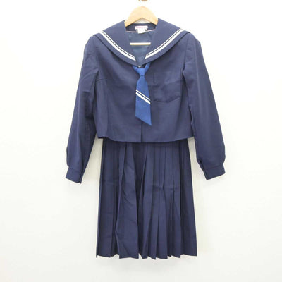 【中古】和歌山県 楠見中学校 女子制服 3点 (セーラー服・スカート) sf063444