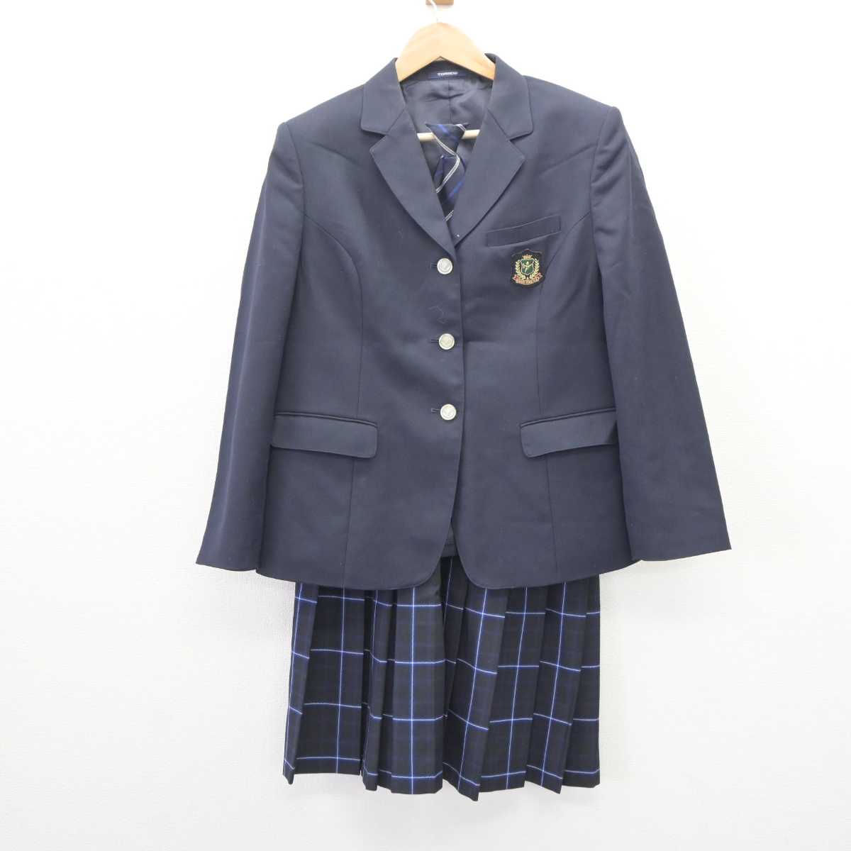 【中古】岐阜県 海津明誠高等学校 女子制服 3点 (ブレザー・スカート) sf063446