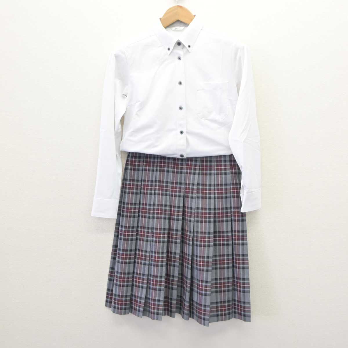 【中古】大阪府 大阪夕陽丘学園高等学校 女子制服 6点 (ブレザー・シャツ・スカート) sf063449