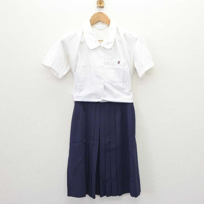 【中古】兵庫県 葺合高等学校 女子制服 3点 (ニットベスト・シャツ・スカート) sf063457