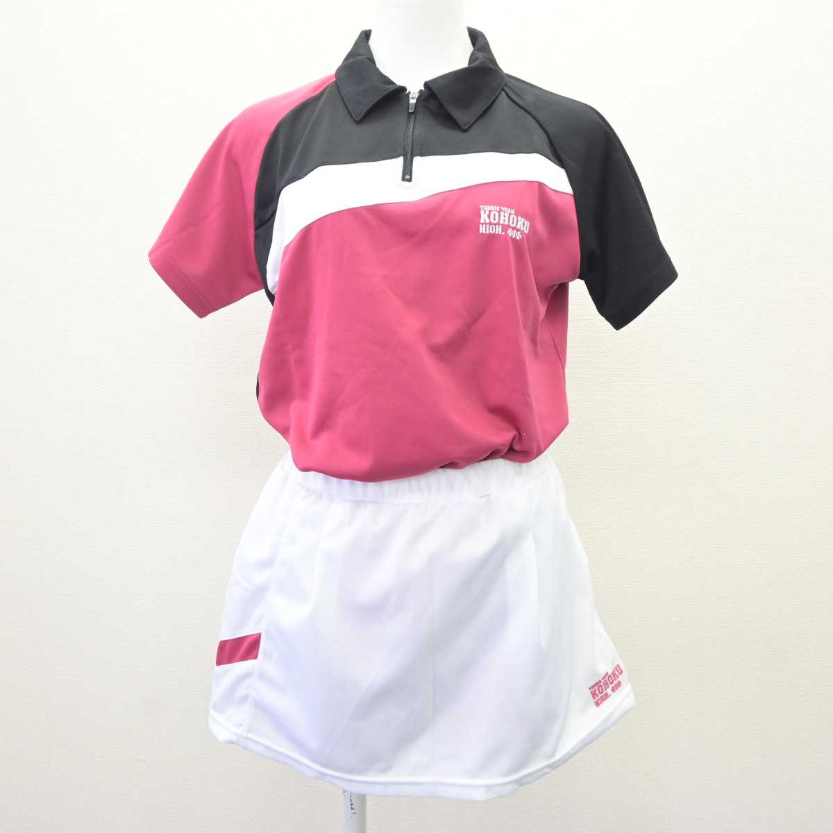 【中古】神奈川県 日吉台西中学校/テニス部ユニフォーム 女子制服 2点 (部活ユニフォーム 上・部活ユニフォーム 下) sf063478