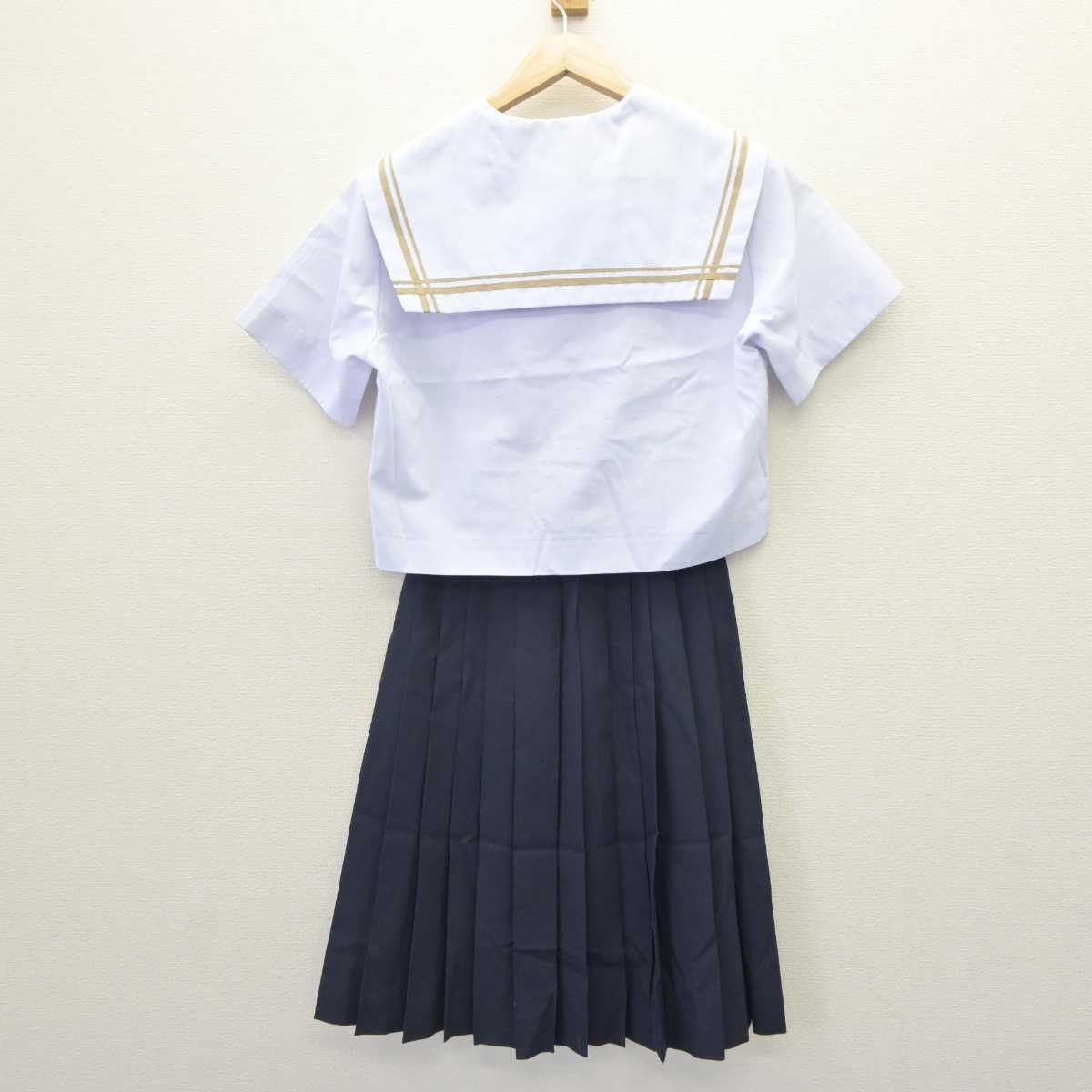 【中古】愛知県 雁が音中学校 女子制服 2点 (セーラー服・スカート) sf063482