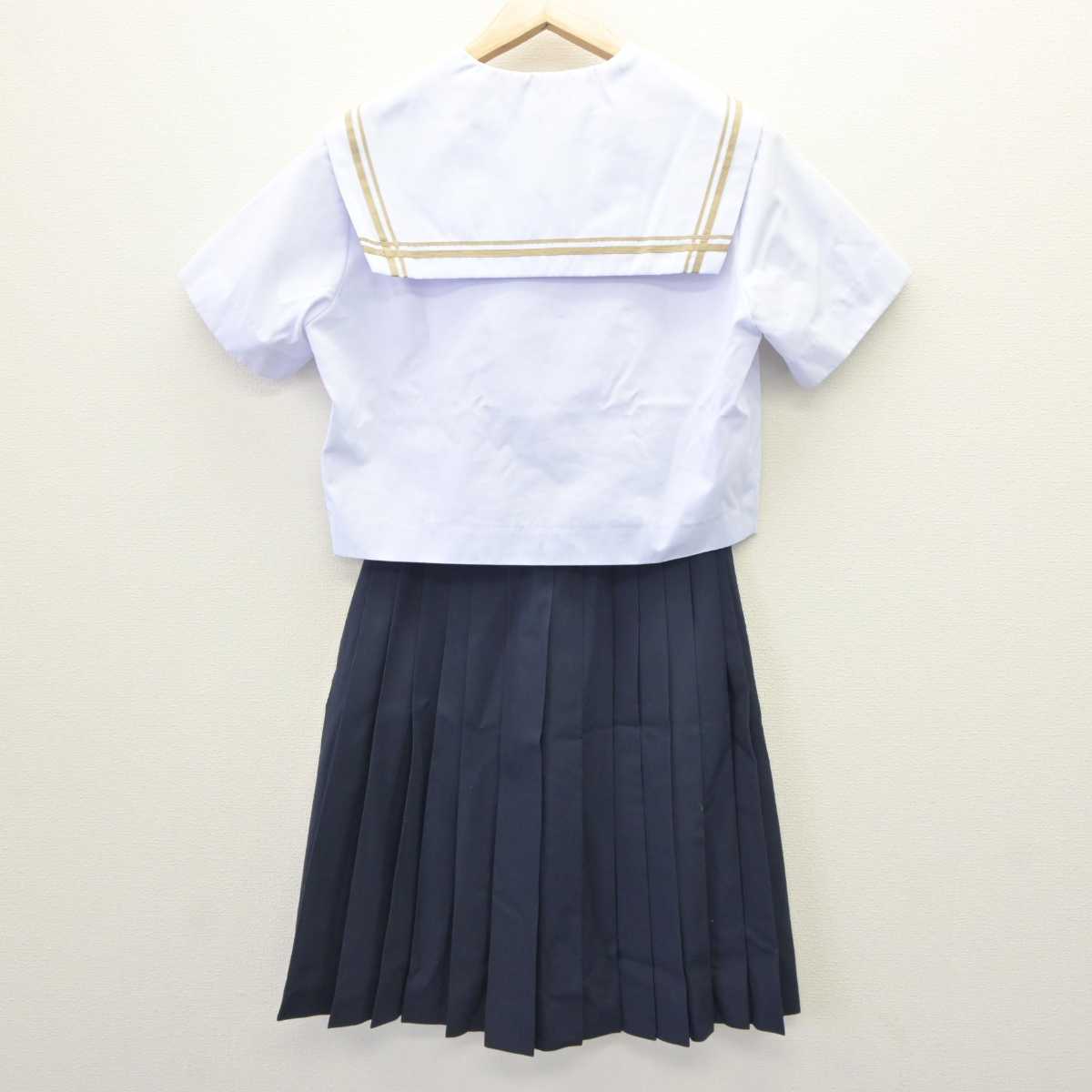 【中古】愛知県 雁が音中学校 女子制服 2点 (セーラー服・スカート) sf063483