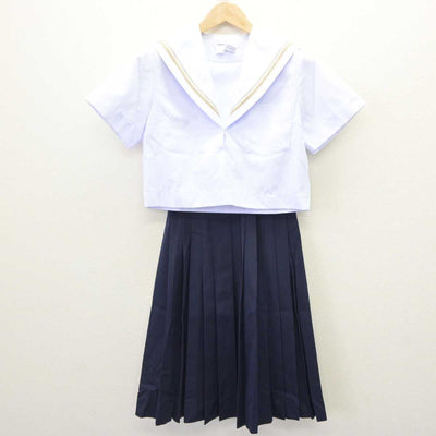 【中古】愛知県 雁が音中学校 女子制服 2点 (セーラー服・スカート) sf063484