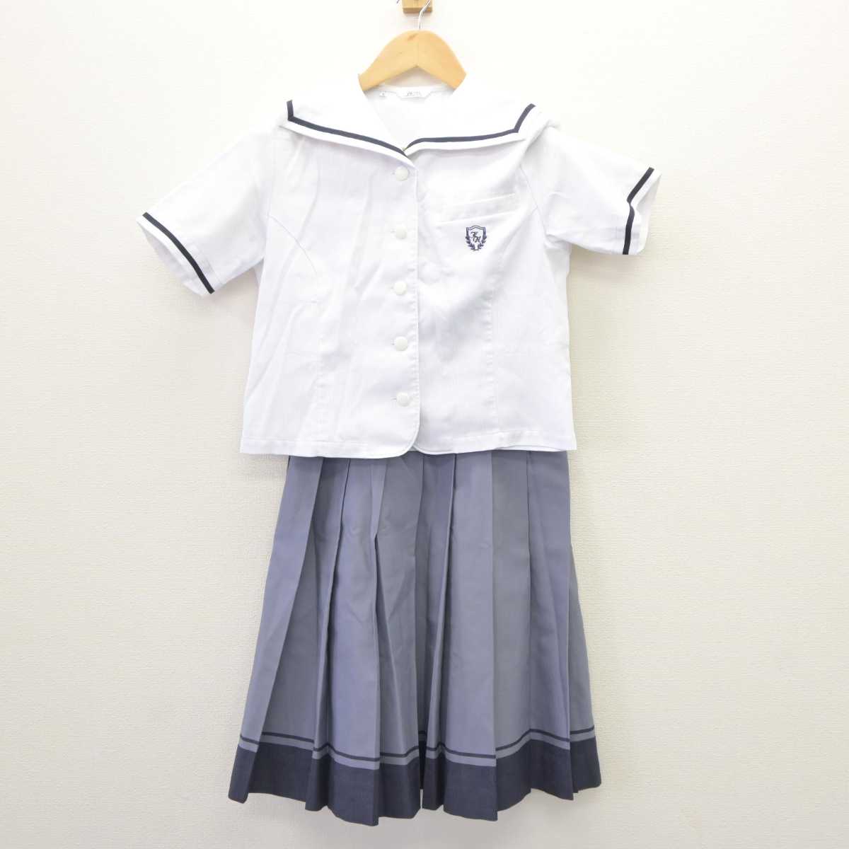 【中古】兵庫県 神戸野田高等学校 女子制服 2点 (セーラー服・スカート) sf063507