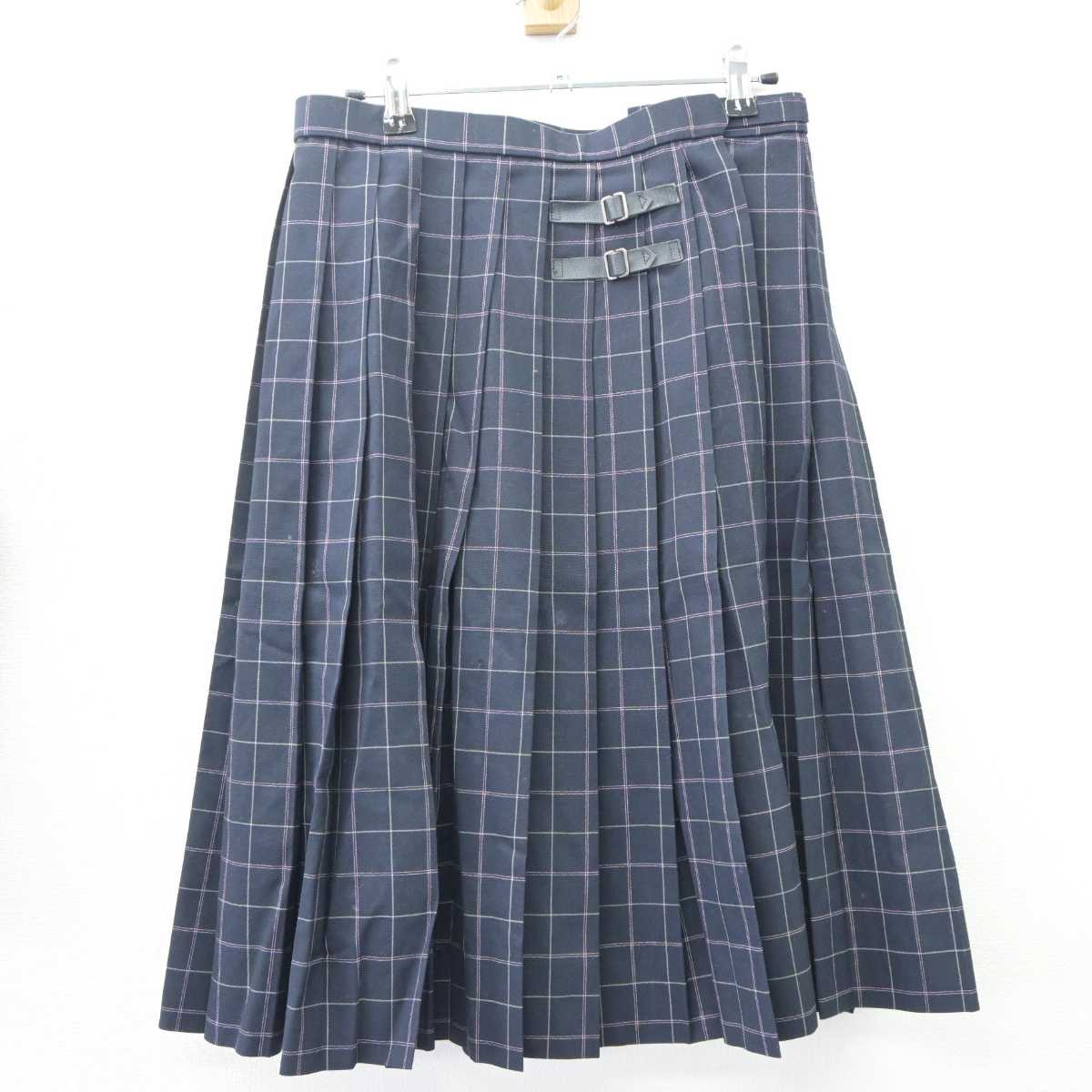 【中古】福岡県 福岡農業高等学校 女子制服 2点 (ニットベスト・スカート) sf063517