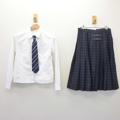 【中古】福岡県 福岡農業高等学校 女子制服 4点 (ブレザー・シャツ・スカート) sf063519