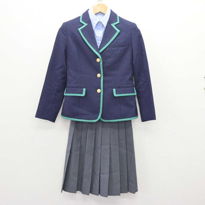 【中古】東京都 上野学園中学校 女子制服 3点 (ブレザー・シャツ・スカート) sf063528