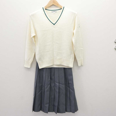 【中古】東京都 上野学園中学校 女子制服 2点 (ニット・スカート) sf063529