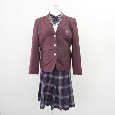 【中古】愛知県 名古屋経済大学市邨高等学校 女子制服 5点 (ブレザー・ニット・シャツ・スカート) sf063538