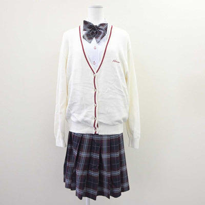 【中古】愛知県 名古屋経済大学市邨高等学校 女子制服 5点 (ブレザー・ニット・シャツ・スカート) sf063538