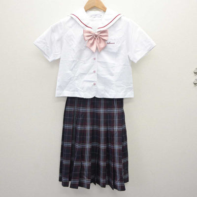 【中古】愛知県 名古屋経済大学市邨高等学校 女子制服 4点 (ニットベスト・セーラー服・スカート) sf063539