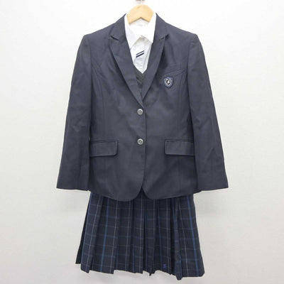 【中古】大阪府 東住吉総合高等学校 女子制服 4点 (ブレザー・ニット・シャツ・スカート) sf063555