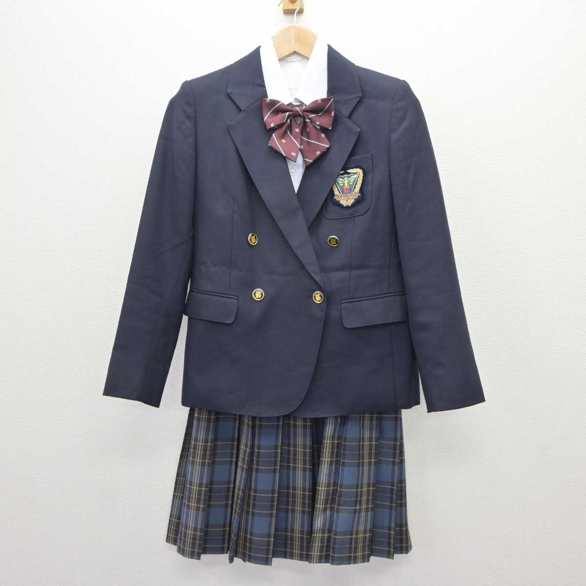 【中古】大阪府 岸和田市立産業高等学校 女子制服 4点 (ブレザー・シャツ・スカート) sf063562