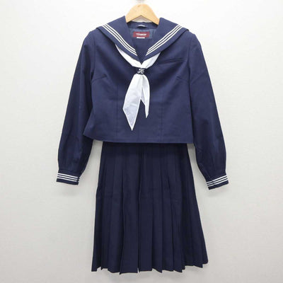 【中古】茨城県 新利根中学校  女子制服 3点 (セーラー服・スカート) sf063574