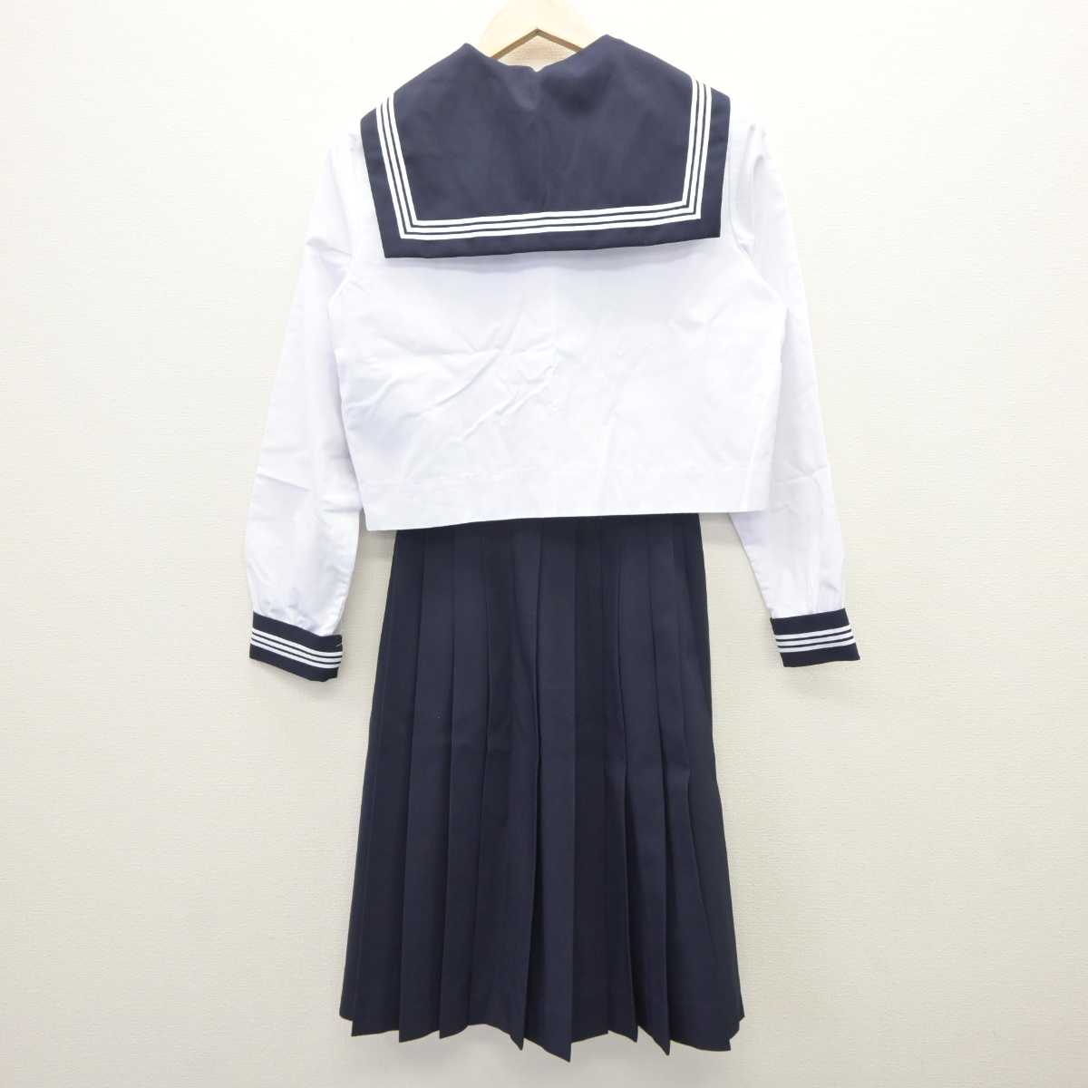 【中古】茨城県 新利根中学校  女子制服 3点 (セーラー服・スカート) sf063575