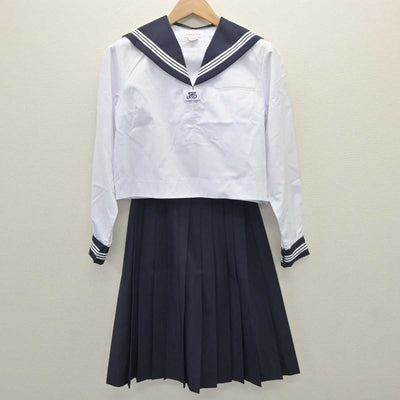 【中古】茨城県 新利根中学校  女子制服 4点 (セーラー服・スカート) sf063576