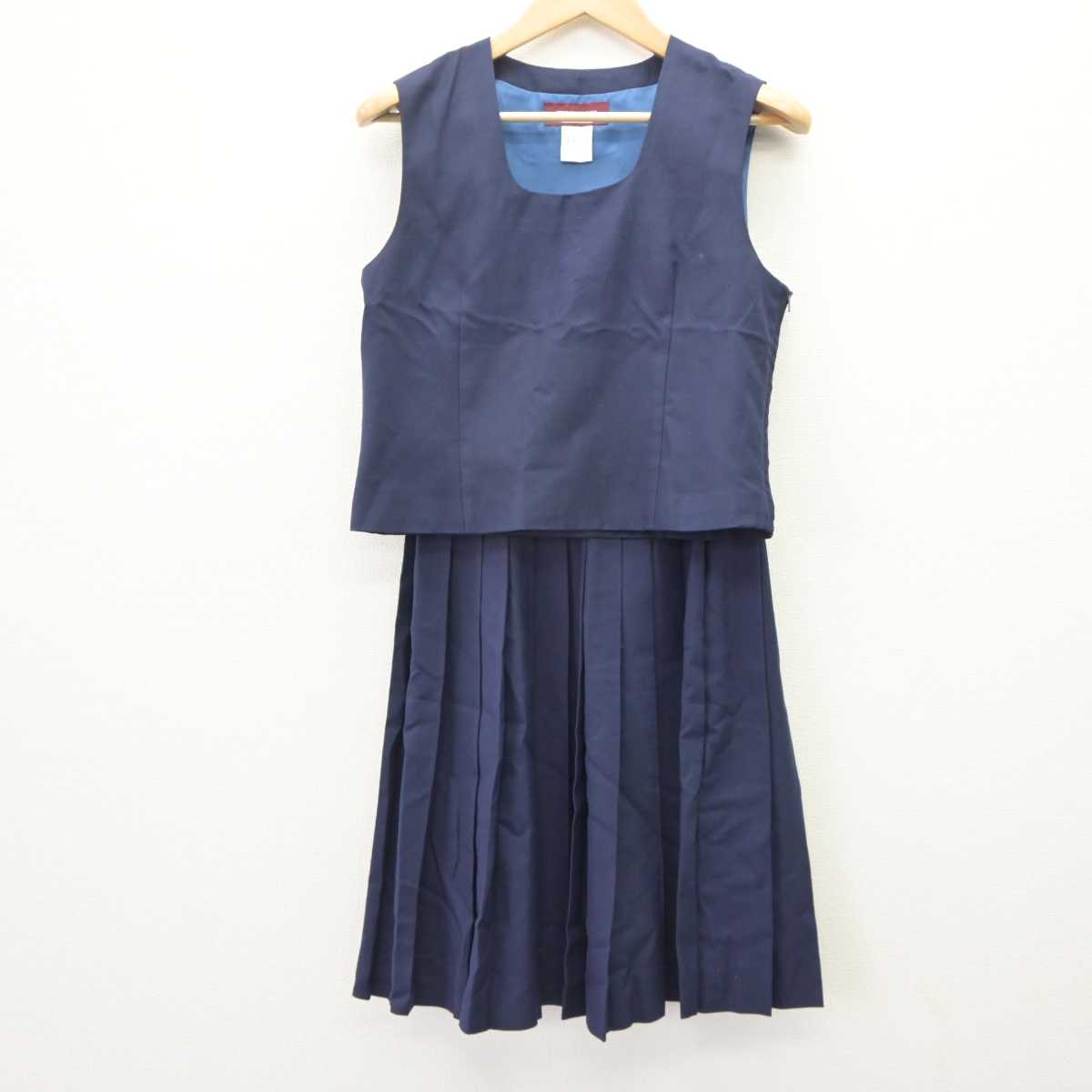 【中古】東京都 砧中学校 女子制服 3点 (ブレザー・ベスト・スカート) sf063589