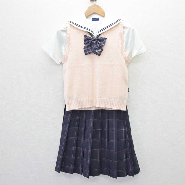 【中古】愛知県 桜花学園高等学校 女子制服 4点 (ニットベスト・セーラー服・スカート) sf063610 | 中古制服通販パレイド