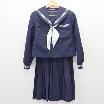 【中古】富山県 堀川中学校 女子制服 3点 (セーラー服・スカート) sf063613