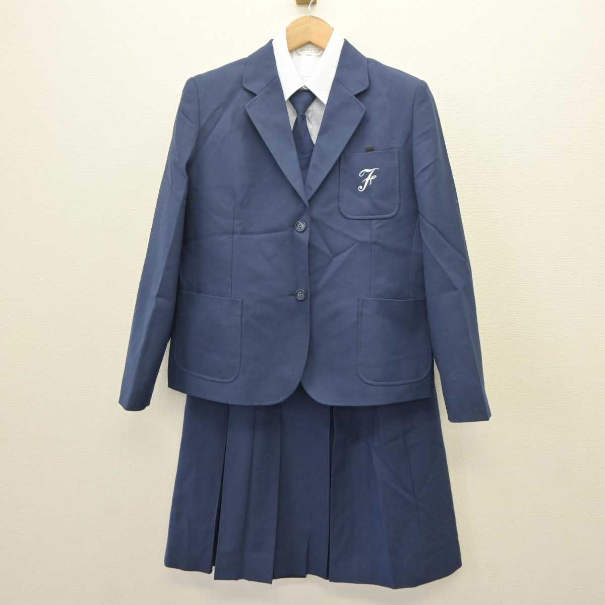 【中古】神奈川県 厚木市立藤塚中学校 女子制服 4点 (ブレザー・シャツ・スカート) sf063633