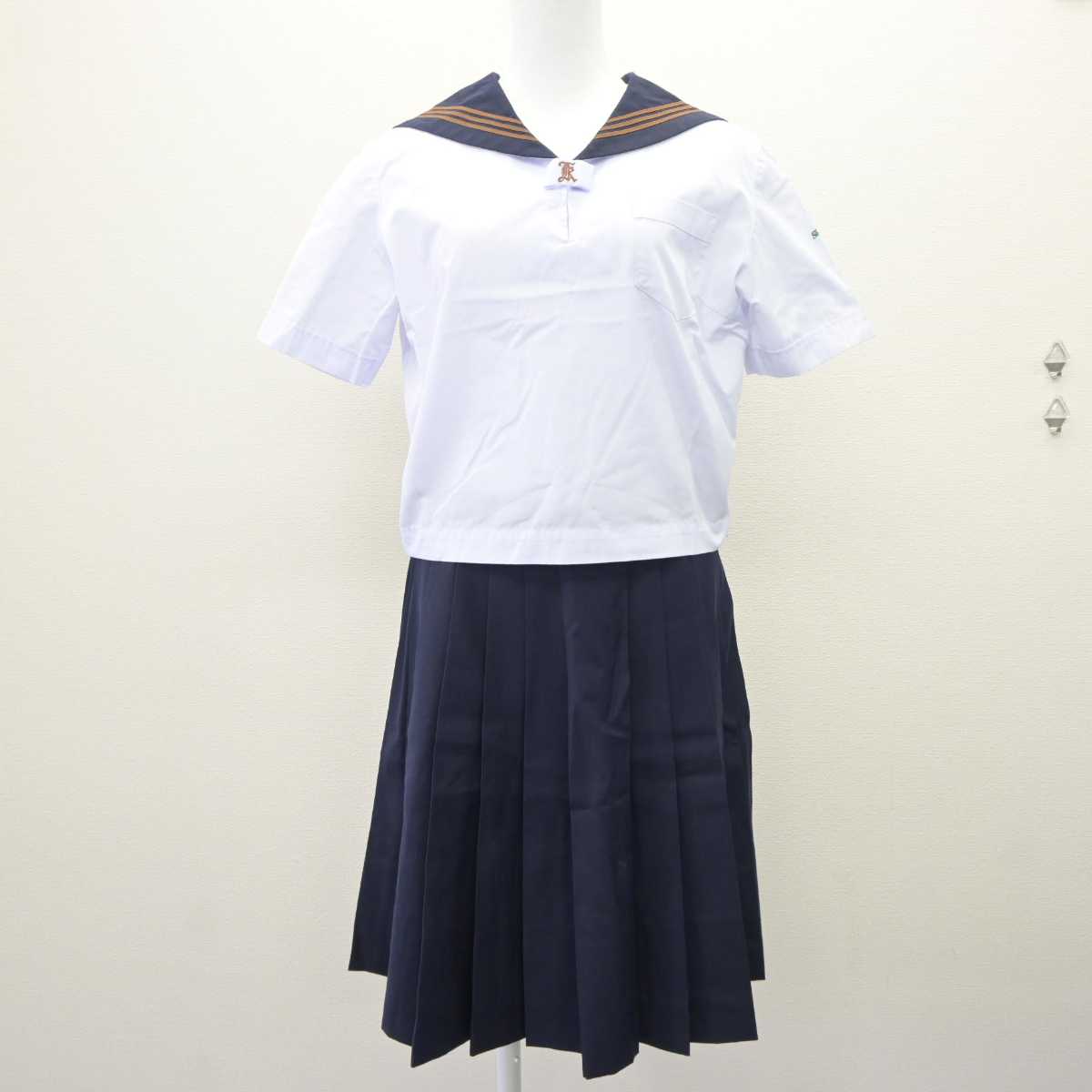 【中古】東京都 関東国際高等学校 女子制服 2点 (セーラー服・スカート) sf063638