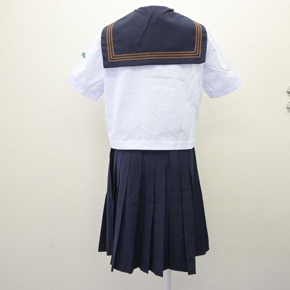 【中古】東京都 関東国際高等学校 女子制服 2点 (セーラー服・スカート) sf063638