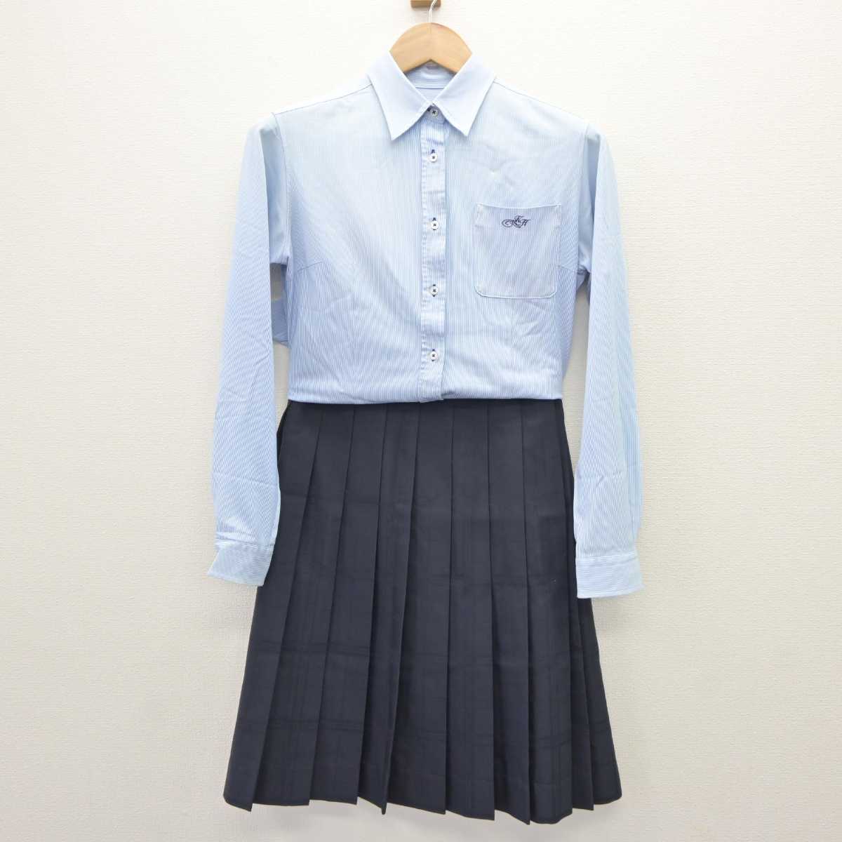 【中古】滋賀県 甲西高等学校 女子制服 2点 (シャツ・スカート) sf063645