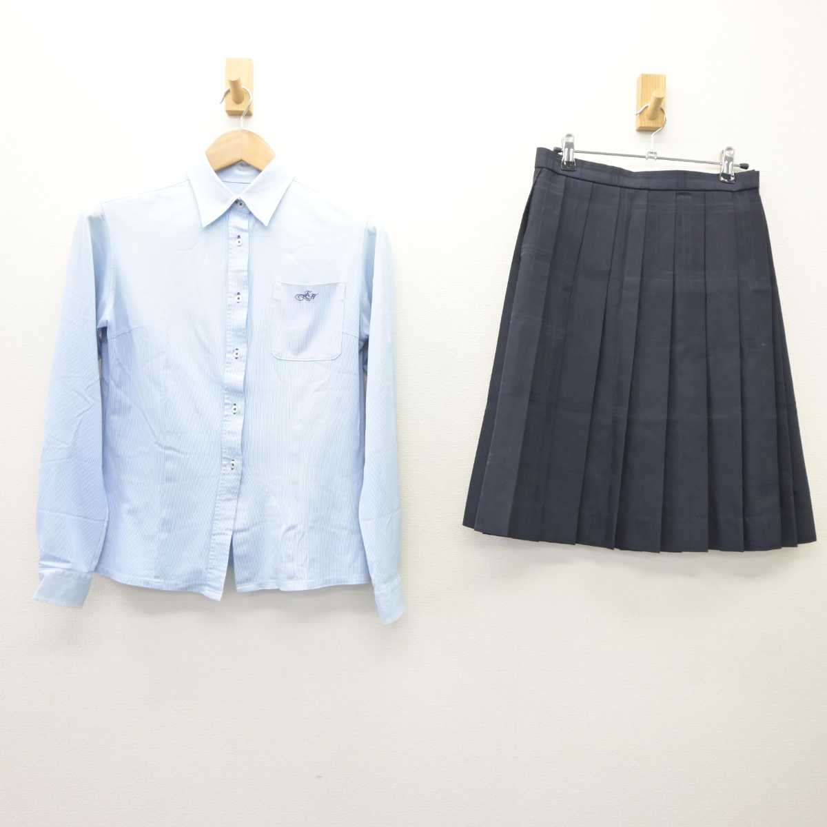 【中古】滋賀県 甲西高等学校 女子制服 2点 (シャツ・スカート) sf063645