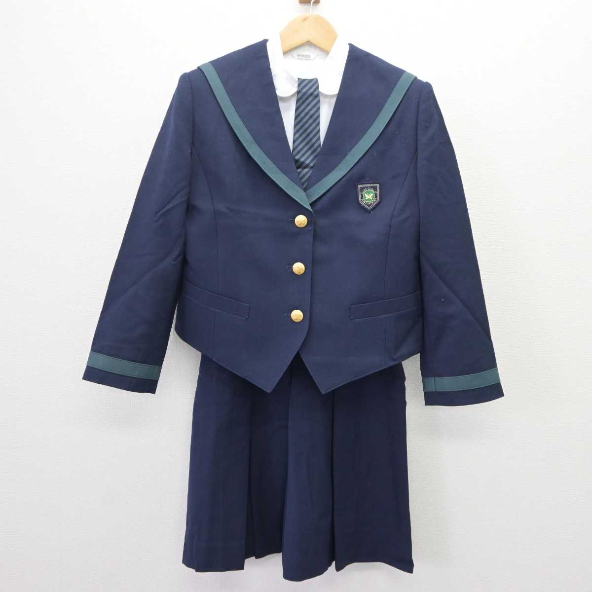 【中古】岐阜県 岐阜女子高等学校 女子制服 5点 (ブレザー・ベスト・シャツ・スカート) sf063653