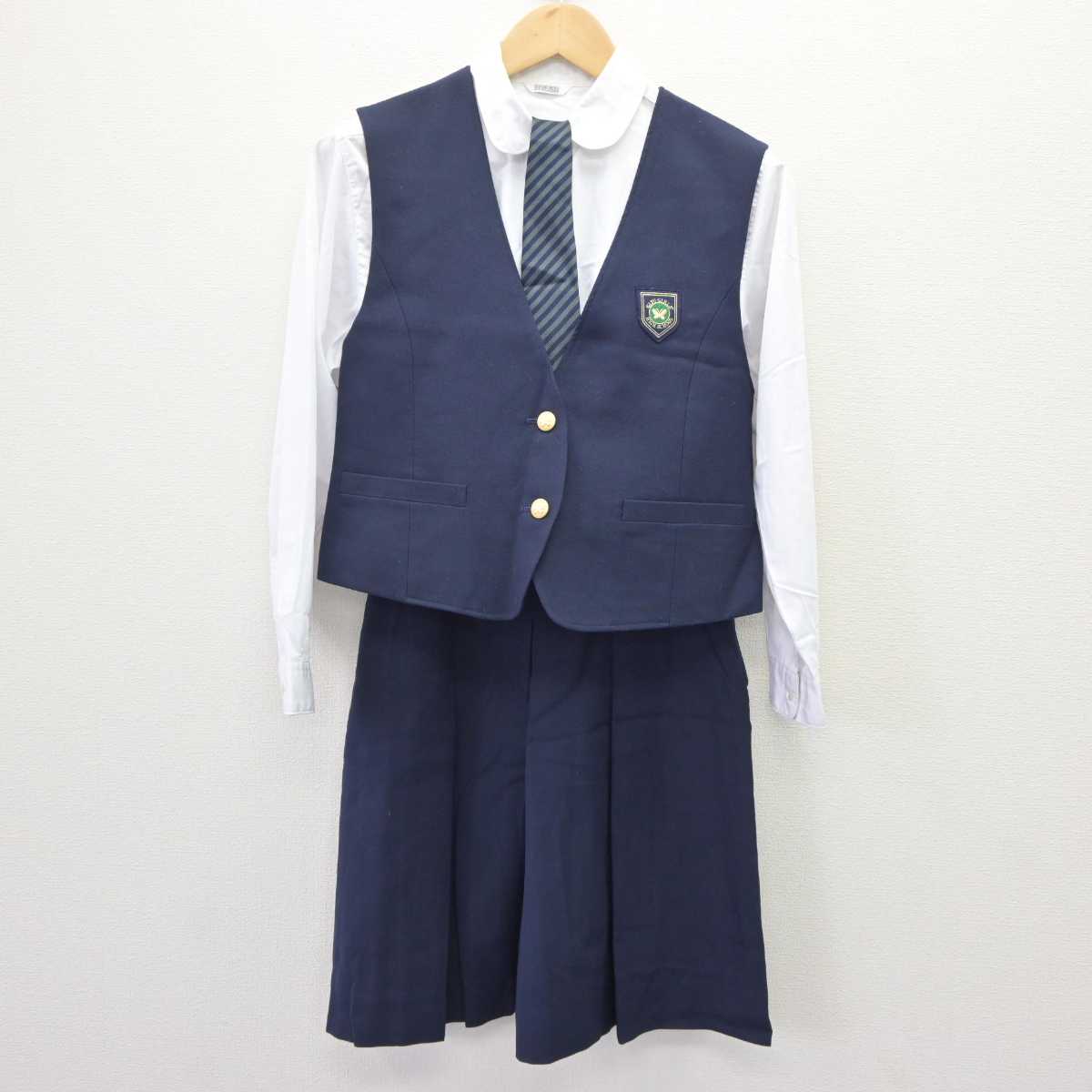 【中古】岐阜県 岐阜女子高等学校 女子制服 5点 (ブレザー・ベスト・シャツ・スカート) sf063653