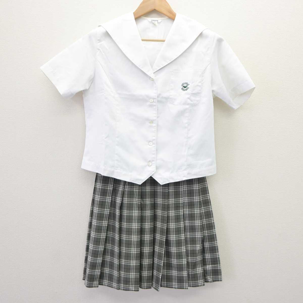 【中古】岐阜県 岐阜女子高等学校 女子制服 3点 (セーラー服・スカート) sf063654